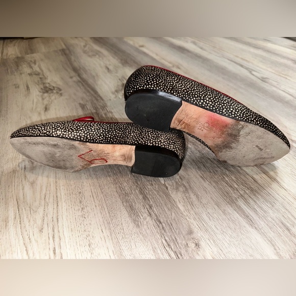 💝Cole Haan Sabrina Loafers Real Calf Cow Fur Hair Slip On Black Red Trim Size 5 - Picture 7 of 8